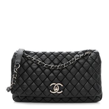 CHANEL Iridescent Calfskin Small New Bubble Quilt Flap